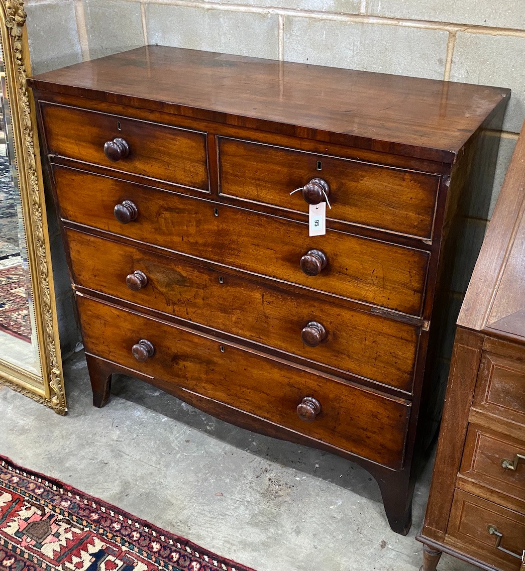 A George IV mahogany chest of drawers, width 105cm, depth 46cm, height 105cm